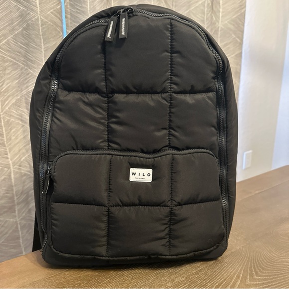 Wilo The Label Handbags - Wilo The Label Black Quilted Travel Backpack